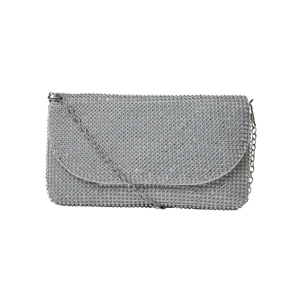 Sparkling disco taske, mini - sølv